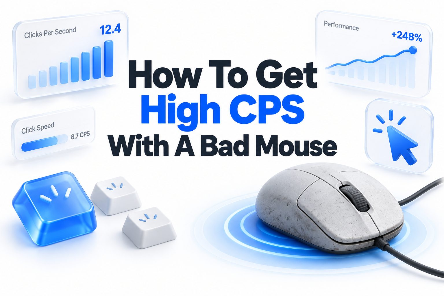 Hand jitter clicking a basic wired mouse to get high CPS